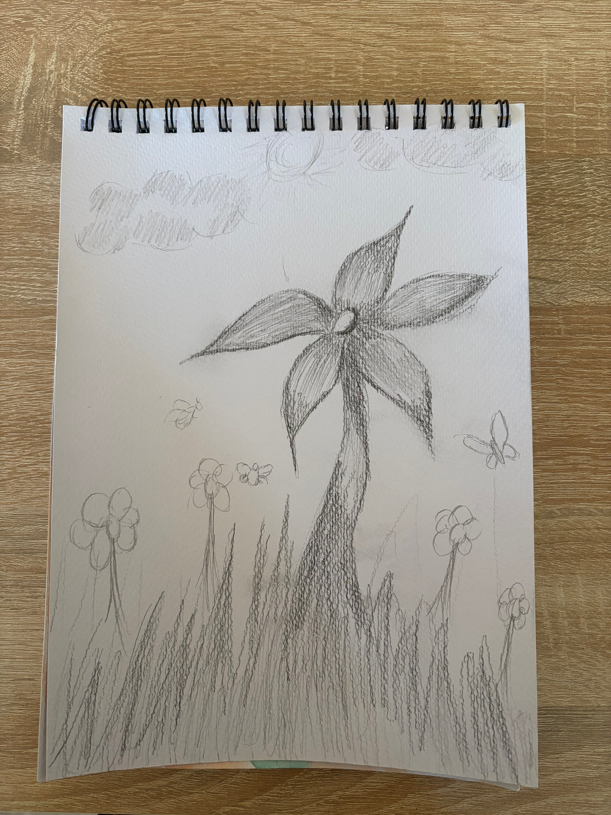 Boceto floreciendo